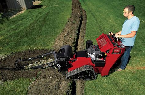 skid steer trencher width|bobcat walk behind trencher.